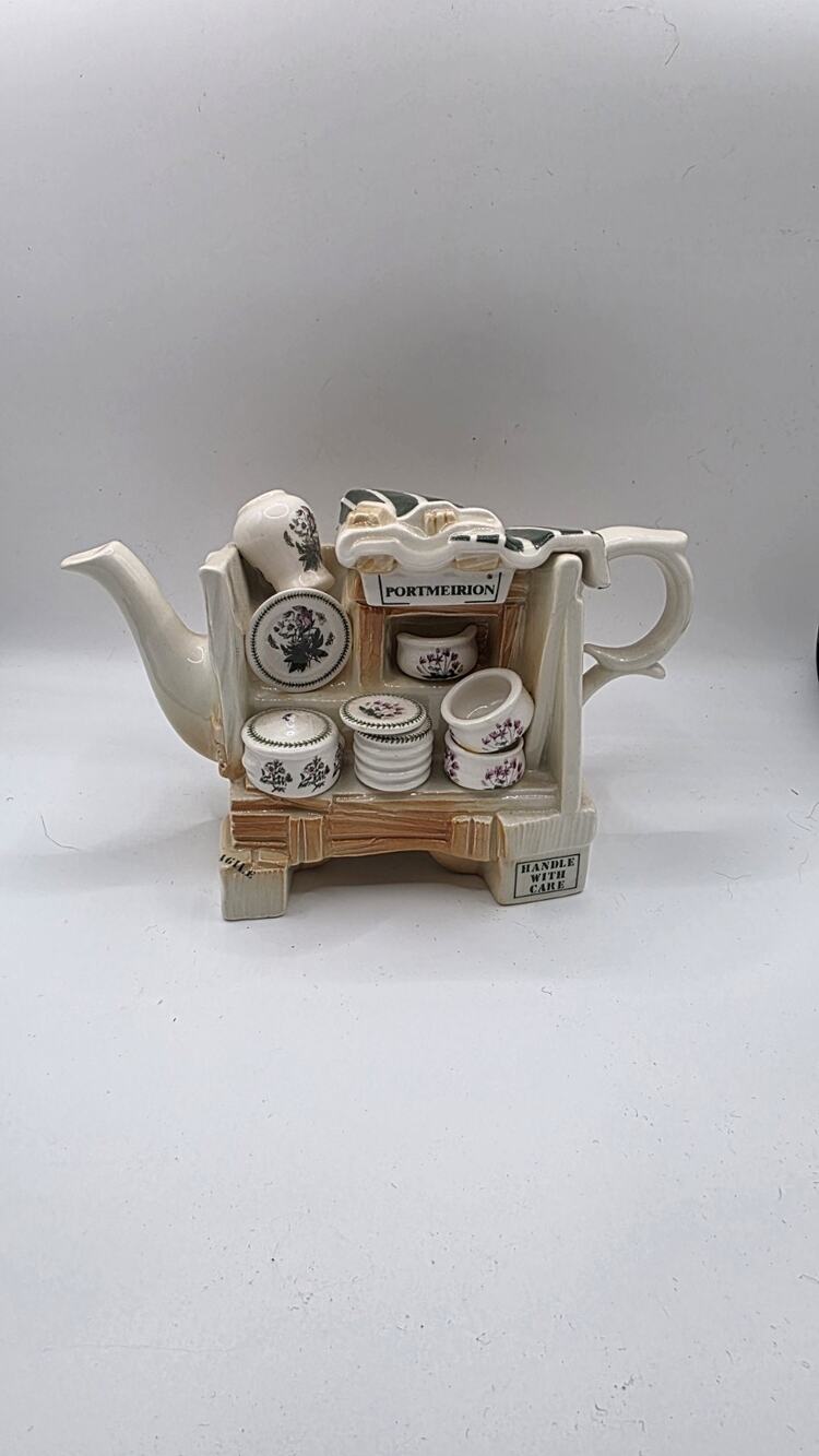 Paul Cardew for Portmeirion China Stall Mini Teapot appr. 6 x 3.5"